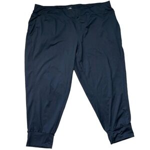 Women's cropped‎ the North Face Flash Dry Navy joggers size XL EUC